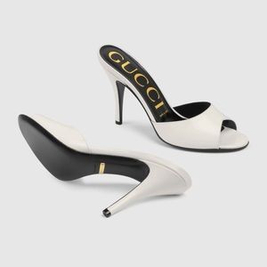 Gucci White Women’s Slip On Stiletto Heels